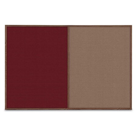 United Visual Products Slim Style Indoor Enclosed Radius Corkbo UVRDS42SB-SATIN-DRKSPR